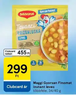 Tesco Maggi Gyorsan Finomat instant leves ajánlat
