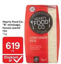 Tesco Hearty Food Co. "B" minőségű, hosszú szemű rizs ajánlat