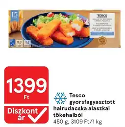 Tesco Tesco gyorsfagyasztott halrudacska alaszkai tőkehalból ajánlat