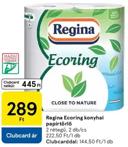 Tesco Regina Ecoring konyhai papírtörlő ajánlat