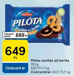 Tesco Pilóta vaníliás ízű karika ajánlat