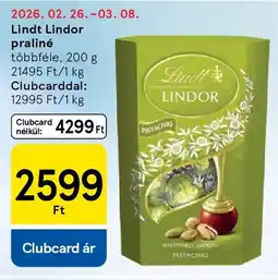 Tesco Lindt Lindor praliné ajánlat