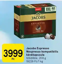 Tesco Jacobs Espresso Nespresso kompatibilis kávékapszula ajánlat