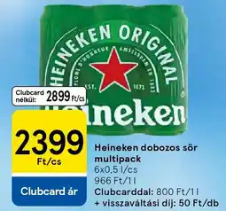 Tesco Heineken dobozos sör multipack ajánlat