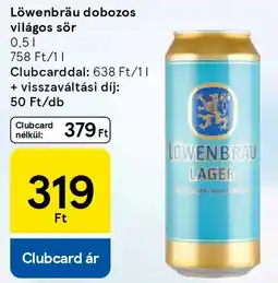 Tesco Löwenbräu dobozos világos sör ajánlat