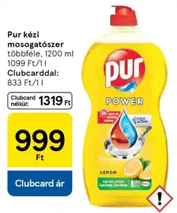 Tesco Pur kézi mosogatószer ajánlat