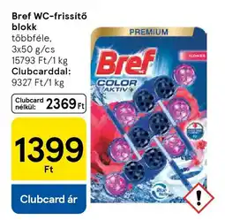 Tesco Bref WC-frissítő blokk ajánlat