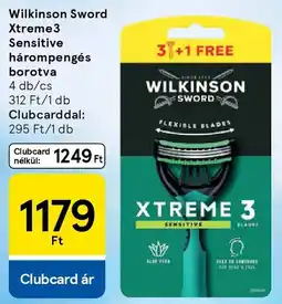 Tesco Wilkinson Sword Xtreme3 Sensitive hárompengés borotva ajánlat