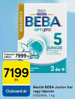Tesco Nestlé BEBA Junior ital / tápszer ajánlat