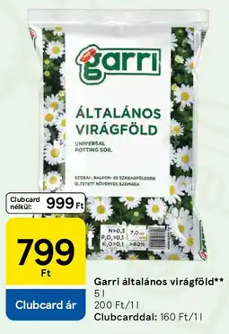 Tesco Garri általános virágföld ajánlat