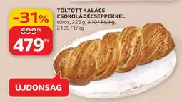 Auchan Töltött kalács csokoládécseppekkel ajánlat