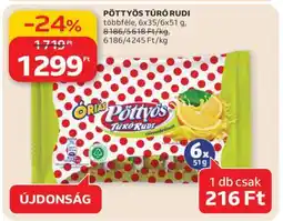 Auchan PÖTTYÖS Túró Rudi ajánlat