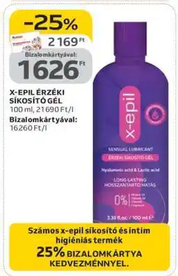 Auchan X-EPIL ÉRZÉKI SÍKOSÍTÓ GÉL ajánlat