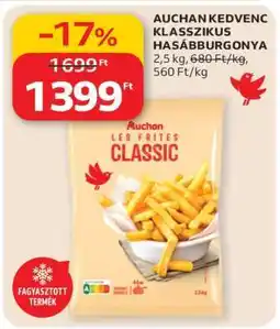 Auchan AUCHAN KEDVENC KLASSZIKUS HASÁBBURGONYA ajánlat