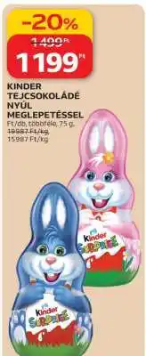 Auchan Kinder tejcsokoládé nyúl meglepetéssel ajánlat