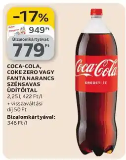 Auchan Coca-Cola, Coke Zero vagy Fanta Narancs Szénsavas Üdítőital ajánlat