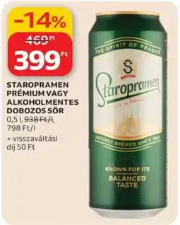 Auchan Staropramen Prémium vagy Alkoholmentes Dobozos Sör ajánlat