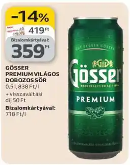 Auchan Gösser Premium Világos Dobozos Sör ajánlat