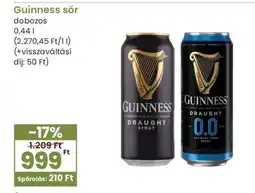 Spar Guinness Sör ajánlat