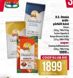 Coop D.E. Omnia őrölt-pörkölt kávé ajánlat