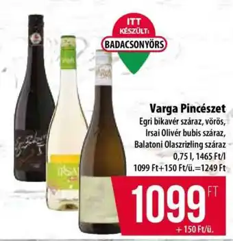 Coop Varga Pincészet ajánlat