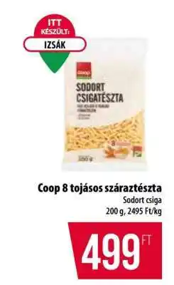 Coop Coop 8 tojásos száraztészta ajánlat