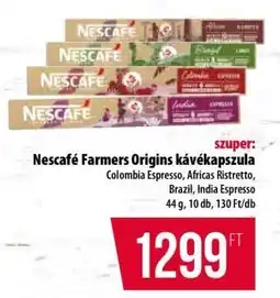 Coop Nescafé Farmers Origins kávékapszula ajánlat