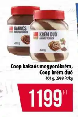Coop Coop kakaós mogyorókrém / Coop krém duó ajánlat