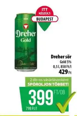 Coop Dreher sör Gold 5% ajánlat