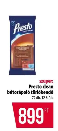 Coop Presto Clean bútorápoló törlőkendő ajánlat