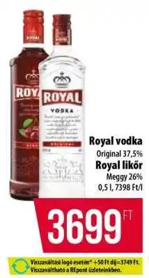Coop ROYAL VODKA / ROYAL LIKŐR ajánlat