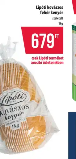 Coop Lipti kovászos fehér kenyér ajánlat