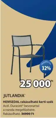 JYSK JUTLANDIA HEMSEDAL rakásolható kerti szék ajánlat