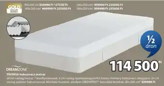 JYSK DREAMZONE TROMSA habszivacs matrac ajánlat