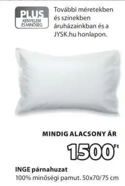 JYSK INGE PÁRNAHUZAT ajánlat