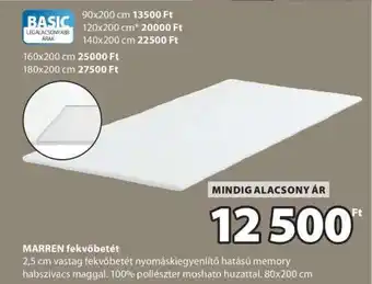 JYSK MARREN fekvőbetét ajánlat