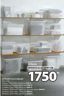 JYSK BASIC BOX tároló dobozok ajánlat