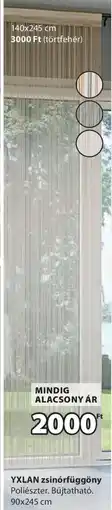 JYSK YXLAN zsinórfüggöny ajánlat