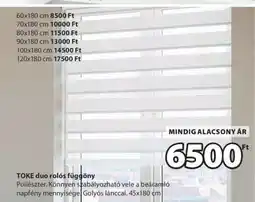 JYSK TOKE duo rolós függöny ajánlat