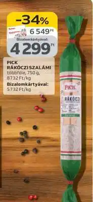 Auchan PICK Rákóczi szalámi ajánlat