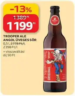 Auchan TROOPER ALE ANGOL ÜVEGES SÖR ajánlat