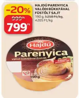 Auchan HAJDÚ PARENYICA VALÓDI BÜKKFÁVAL FÜSTÖLT SAJT ajánlat