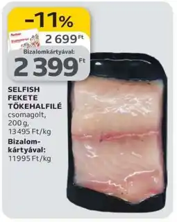 Auchan SELFISH FEKETE TŐKEHALFILÉ ajánlat