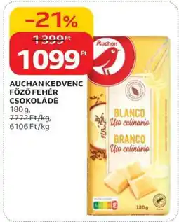 Auchan AUCHAN KEDVENC FŐZŐ FEHÉR CSOKOLÁDÉ ajánlat