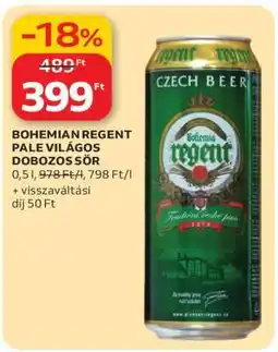 Auchan Bohemian Regent Pale Világos Dobozos Sör ajánlat