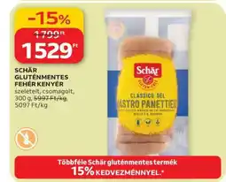 Auchan SCHÄR GLUTÉNMENTES FEHÉR KENYÉR ajánlat