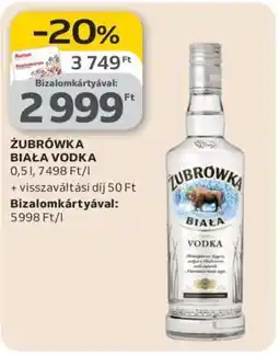 Auchan ZUBROWKA Biala vodka ajánlat