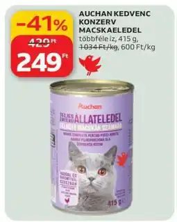 Auchan AUCHAN KEDVENC KONZERV MACSKAELEDEL ajánlat