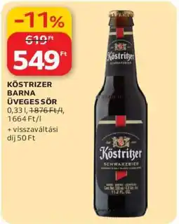 Auchan Köstrizer Barna Üveges Sör ajánlat