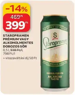 Auchan Staropramen Prémium vagy Alkoholmentes Dobozos Sör ajánlat
